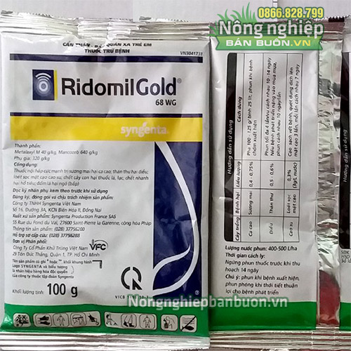Thuốc Ridomil Gold trị thán thư sương mai - T29