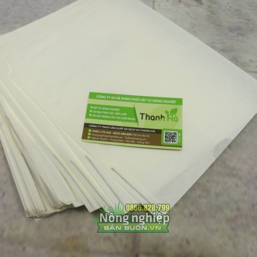 Túi bọc ổi giá rẻ Thanh Hà giấy sáp trắng cỡ 16x20cm - bịch 100 túi